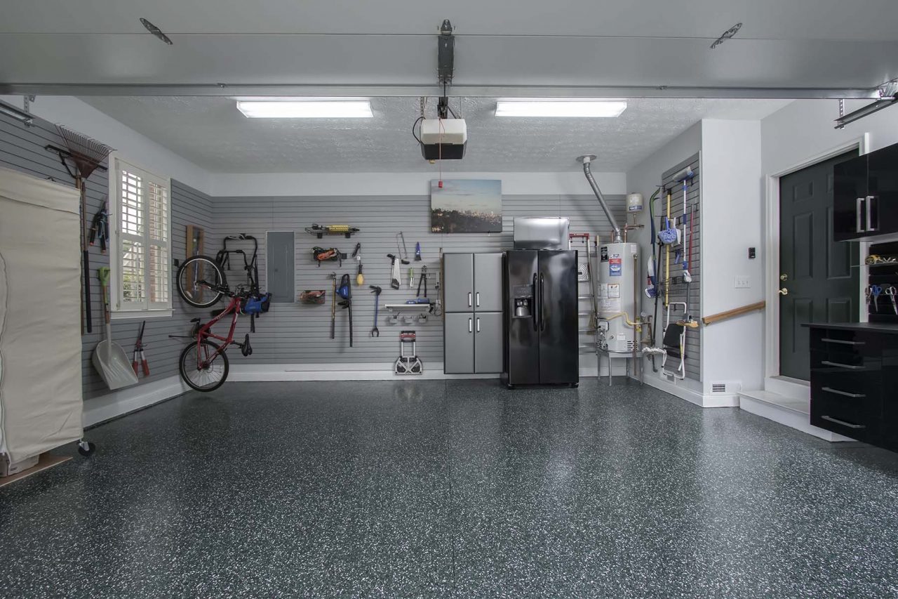 Slatwall and Overhead Designer Garages